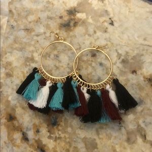 worn 1 time. colorful earrings